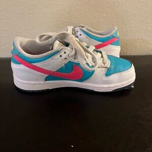 Nike Kids' Sneakers in White, Blue, and Pink